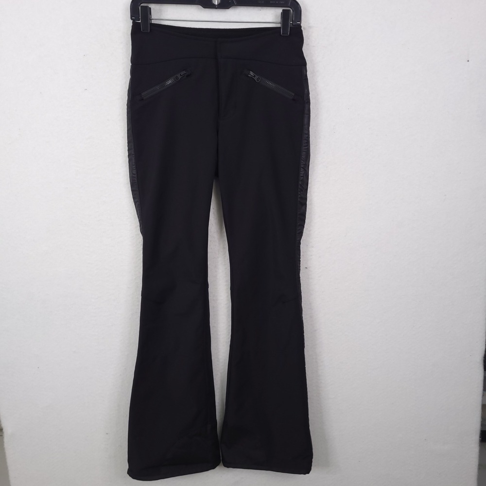 Athleta Highline Hybrid Ski Pants Womens 2 Black Fleece Lined Softshell 242986